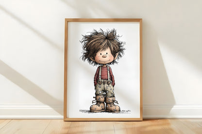 Whimsical Christmas Elf Boy Clipart PNG Bundle | Cute Watercolor Holiday Elf Boy Clipart