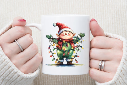 Whimsical Christmas Elf Clipart PNG Bundle