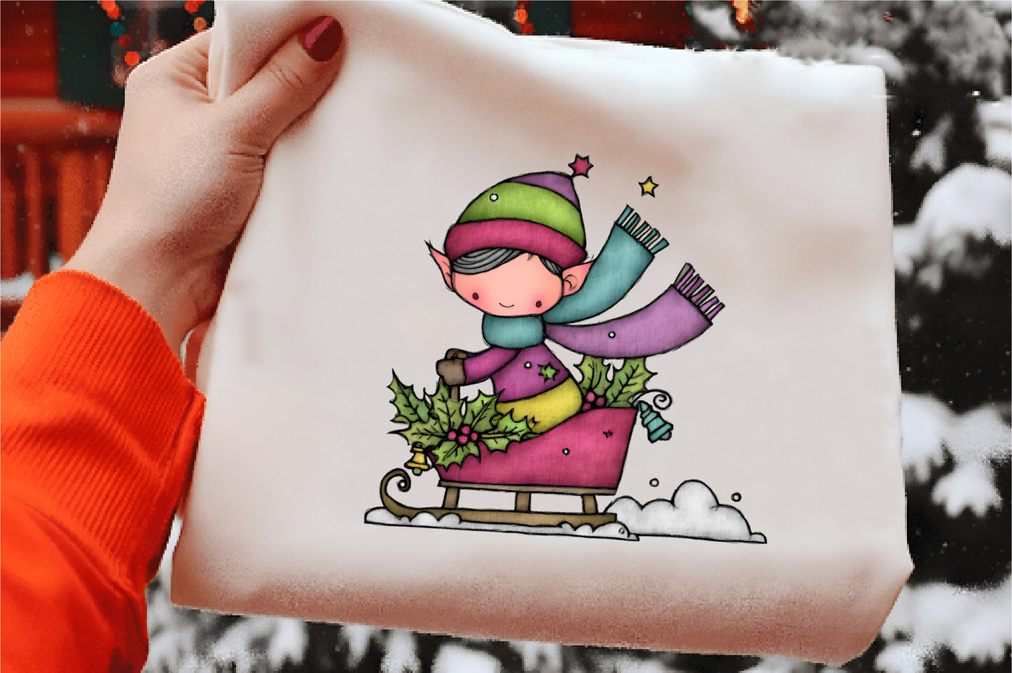 Whimsical Christmas Elf Clipart PNG