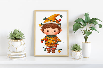 Whimsical Christmas Elf Clipart PNG