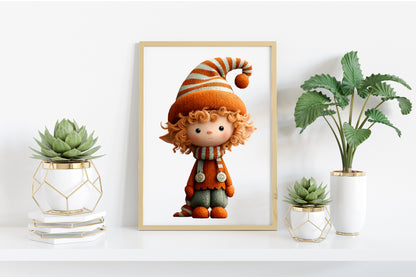 Whimsical Christmas Elf Clipart PNG Bundle | Magical Watercolor Holiday Elf Clipart