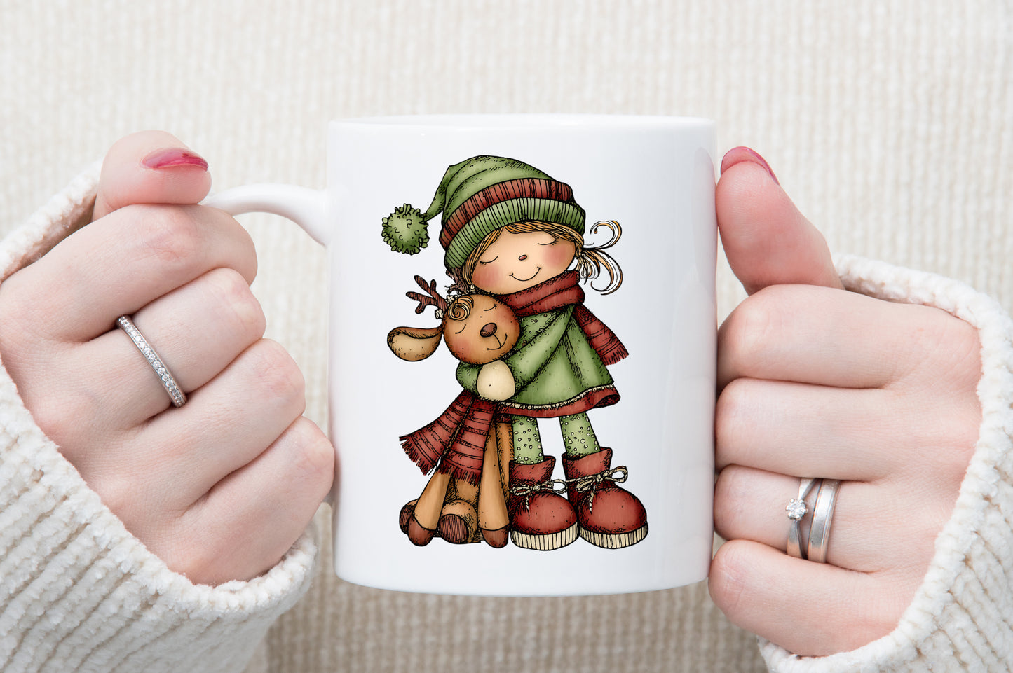 Whimsical Christmas Fairy Clipart Bundle Cute Winter PNG