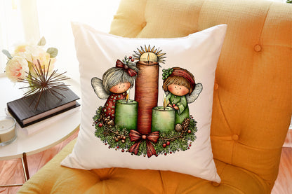 Whimsical Christmas Fairy Clipart Bundle Cute Winter PNG