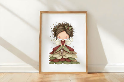 Whimsical Christmas Fairy Clipart PNG Bundle | Magical Watercolor Holiday Fairy Clipart