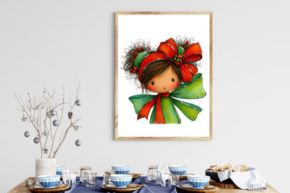 Whimsical Christmas Fairy Clipart PNG Sublimation