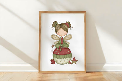 Whimsical Christmas Fairy Clipart PNG Bundle | Enchanted Watercolor Holiday Fairy Clipart