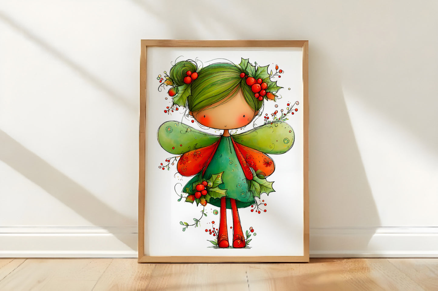 Whimsical Christmas Fairy Clipart PNG | Cute Holiday Fairy