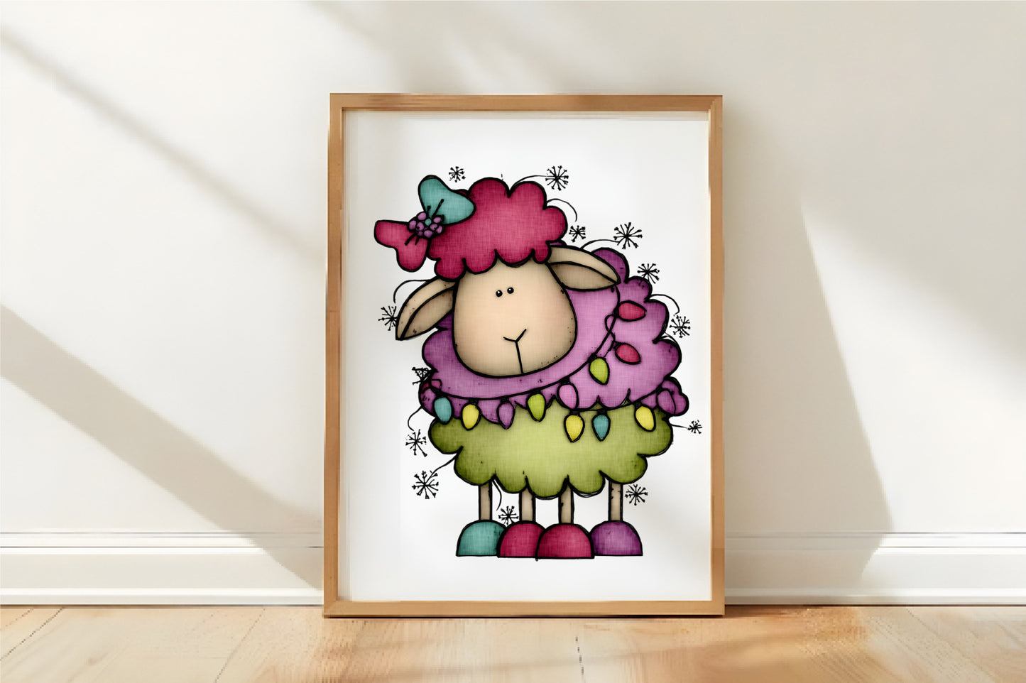 Whimsical Christmas Farm Animals Clipart PNG