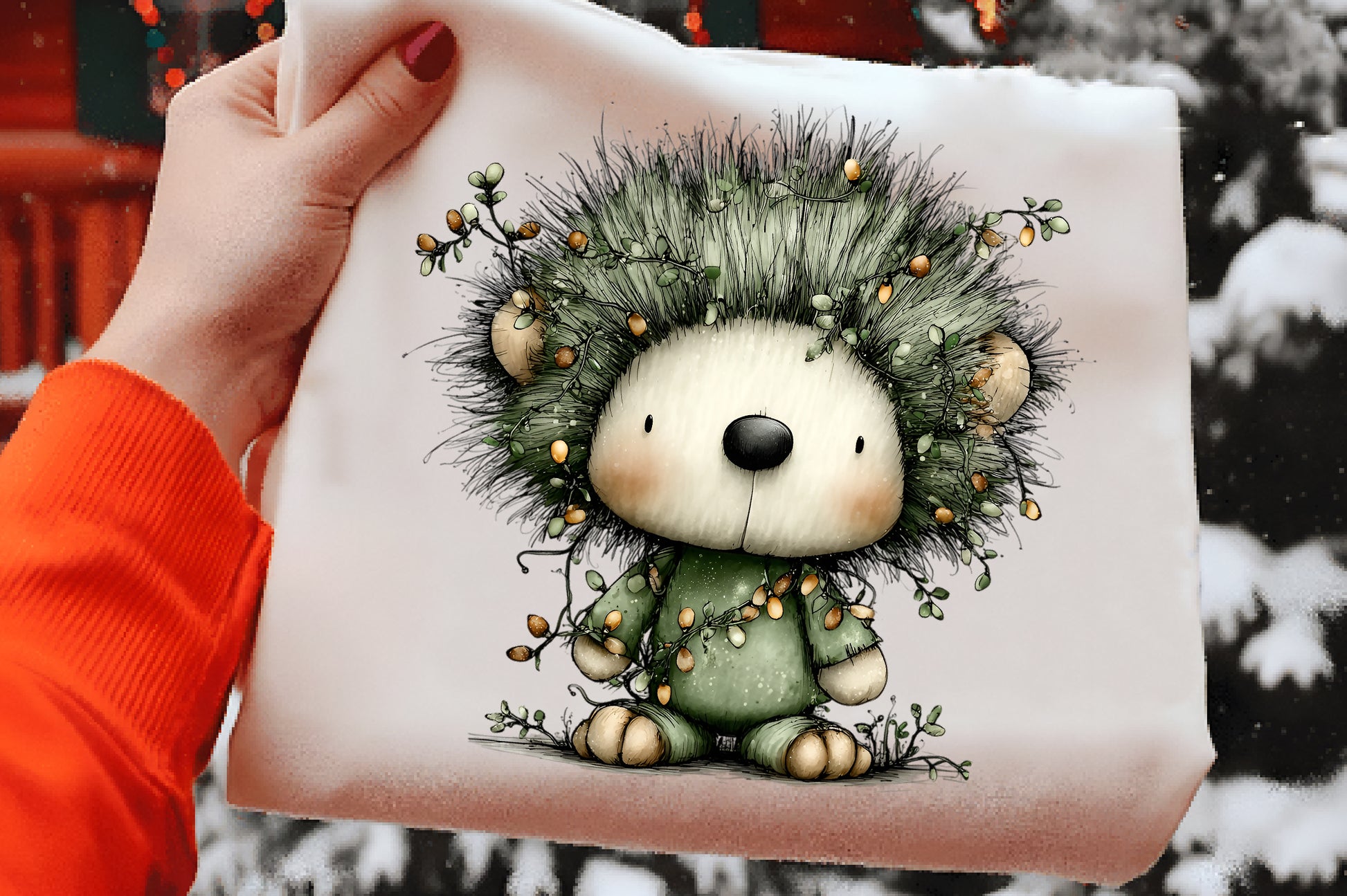 Whimsical Christmas Fluffy Animals Clipart PNG