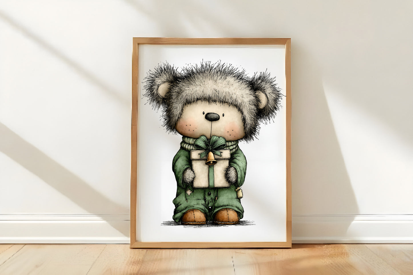Whimsical Christmas Fluffy Animals Clipart PNG