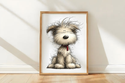 Whimsical Christmas Fluffy Dogs Clipart PNG Bundle | Cute Watercolor Holiday Fluffy Puppies Clipart | Festive Winter Dogs PNG