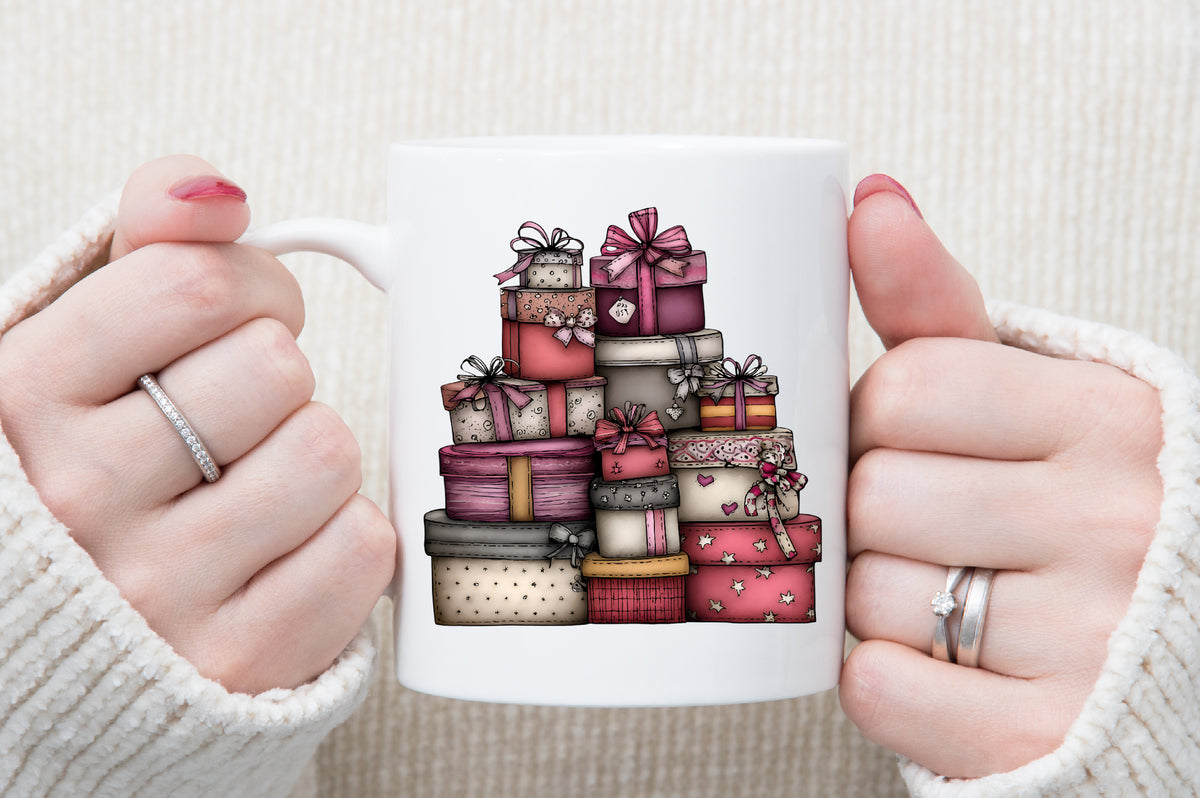 Whimsical Christmas Gift Box Clipart Cute Holiday PNG