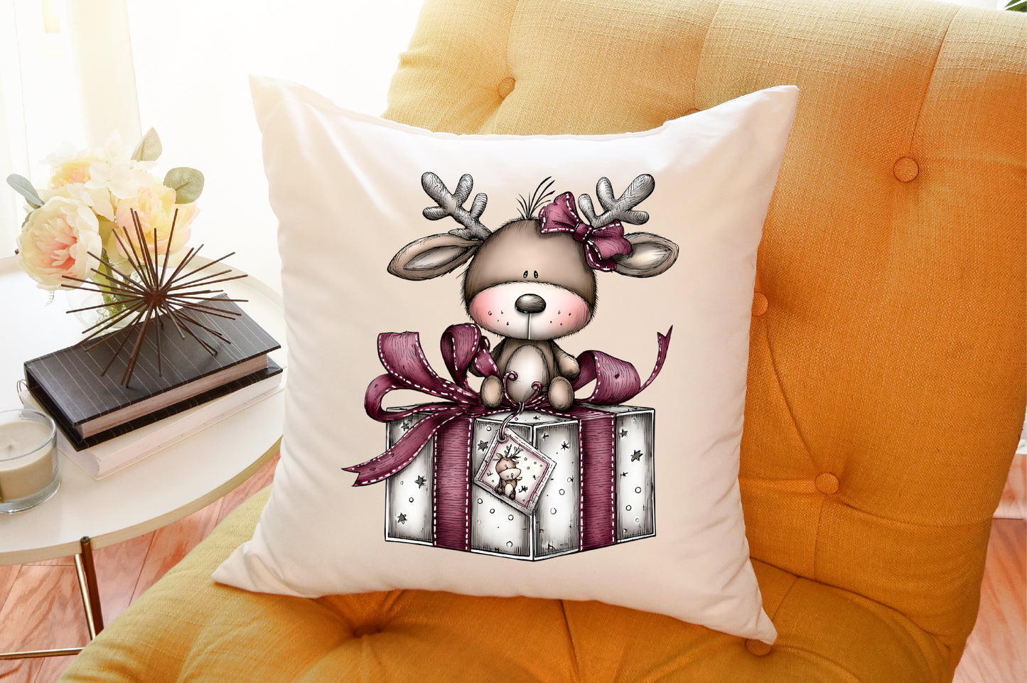 Whimsical Christmas Gift Box Clipart Cute Holiday PNG