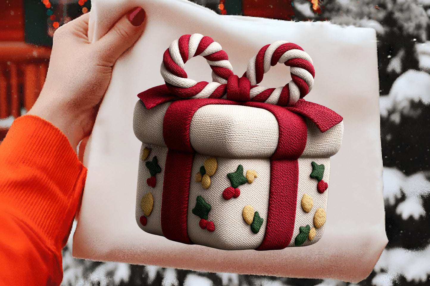 Whimsical Christmas Gift Clipart PNG