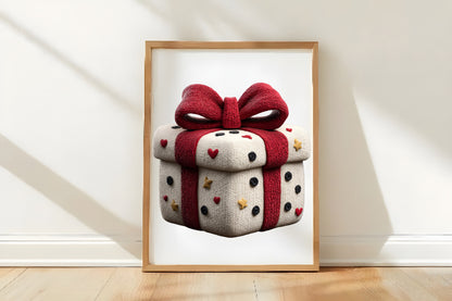Whimsical Christmas Gift Clipart PNG