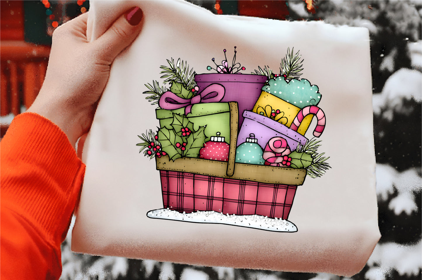 Whimsical Christmas Gifts Clipart PNG
