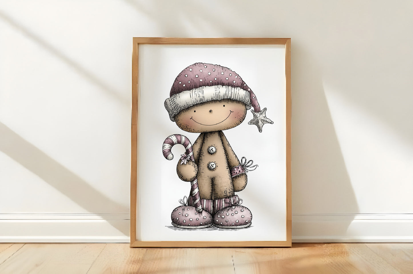 Whimsical Christmas Gingerbread Clipart PNG Bundle | Cute Watercolor Gingerbread Cookies Clipart | Festive Holiday Gingerbread PNG