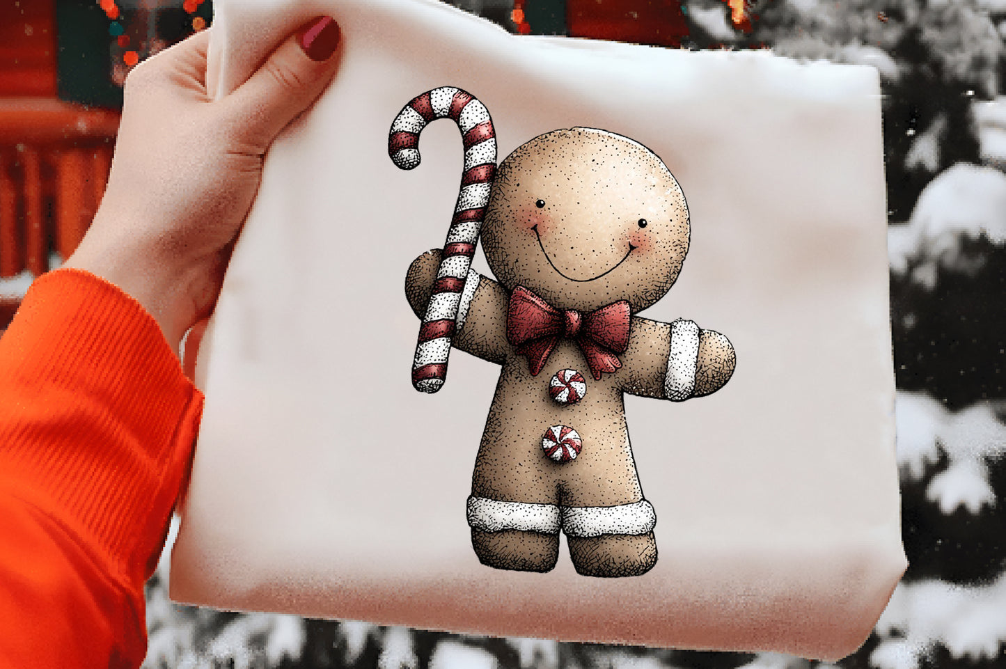 Whimsical Christmas Gingerbread Man Clipart PNG Bundle | Cute Watercolor Gingerbread Boy Clipart | Festive Holiday Cookie PNG