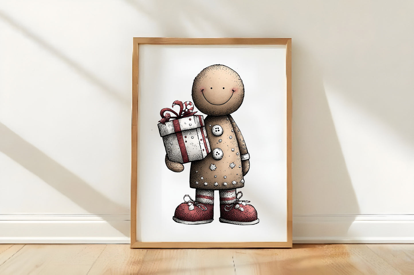 Whimsical Christmas Gingerbread Man Clipart PNG Bundle | Cute Watercolor Gingerbread Boy Clipart | Festive Holiday Cookie PNG