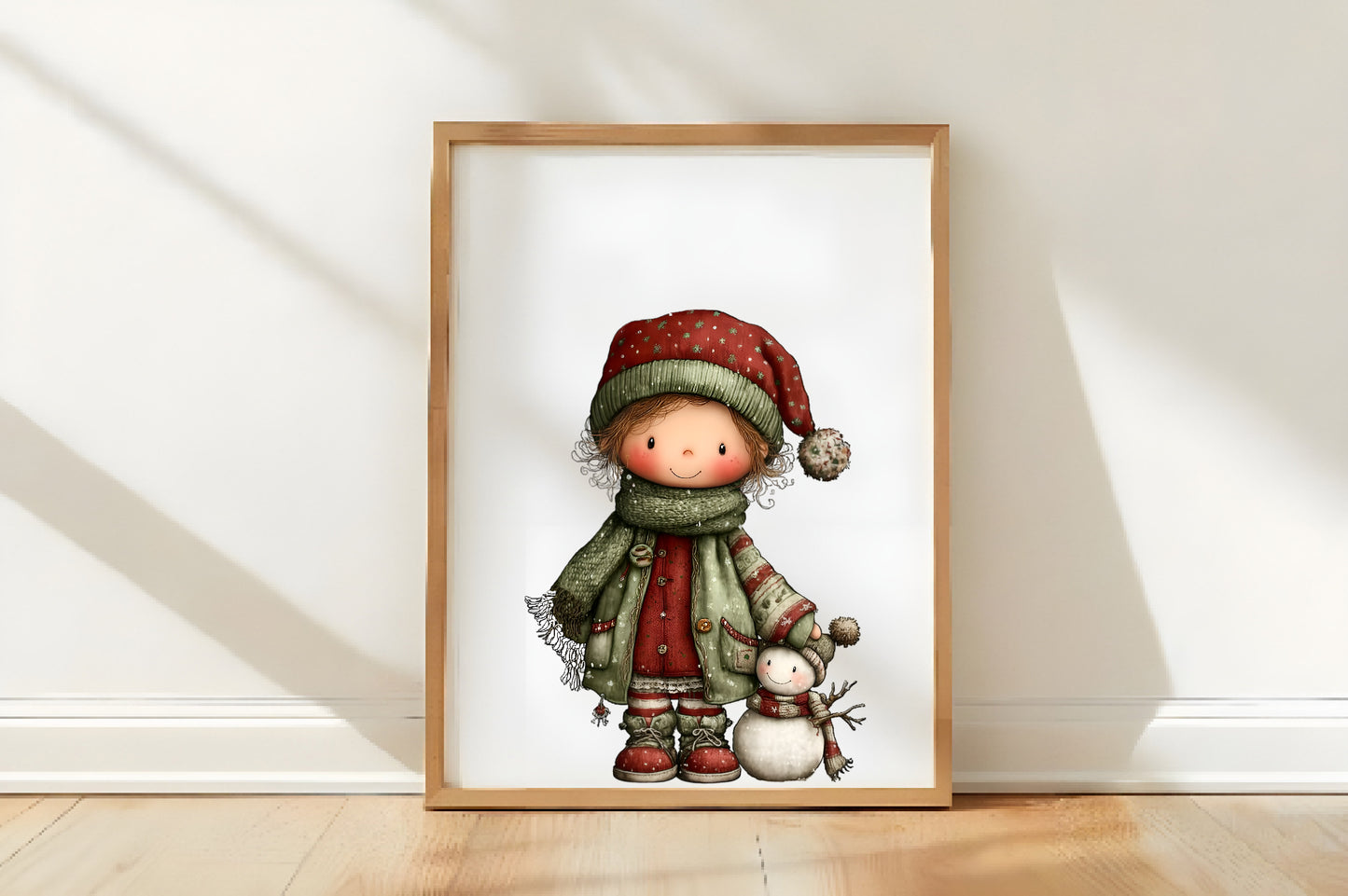 Whimsical Christmas Girl Clipart PNG Bundle | Cute Watercolor Holiday Girl Clipart | Festive Winter Girl PNG