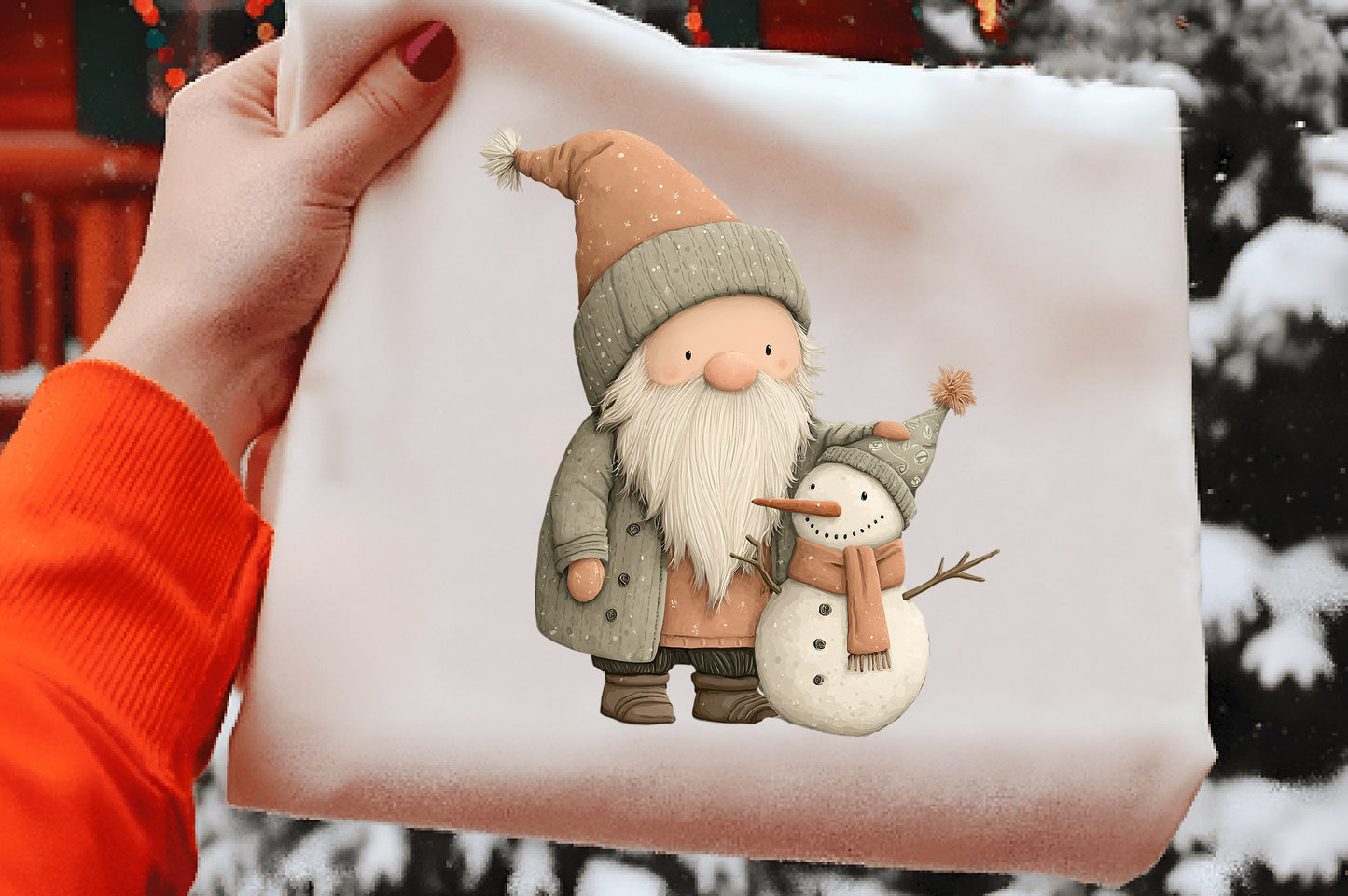 Whimsical Christmas Gnome Clipart PNG