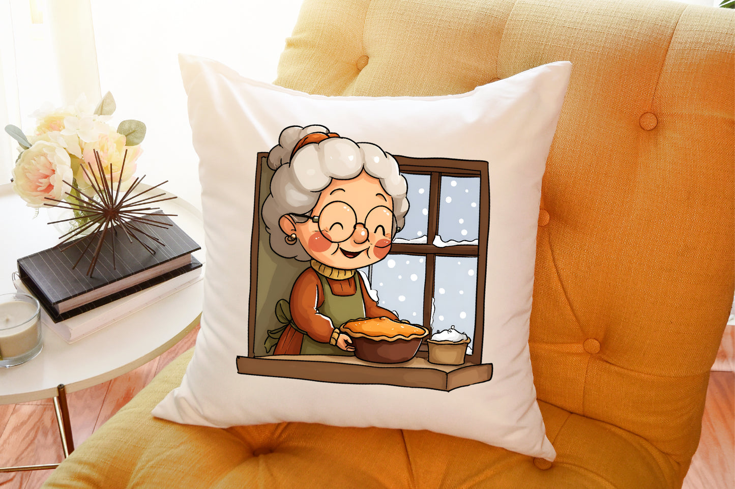 Whimsical Christmas Grandma Clipart Cute Holiday Grandma PNG Bundle