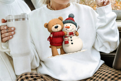 Whimsical Christmas Teddy Bear Clipart Cute Holiday Bear PNG Bundle