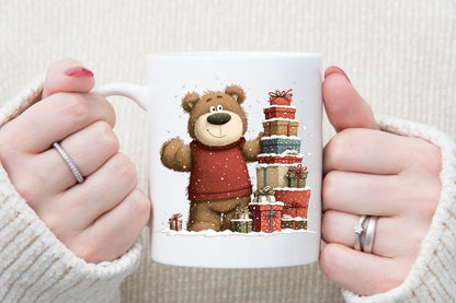 Whimsical Christmas Teddy Bear Clipart Cute Holiday Bear PNG Bundle