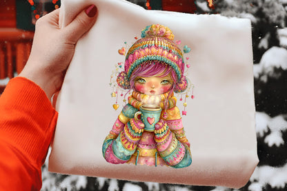Whimsical Christmas Kids Clipart PNG