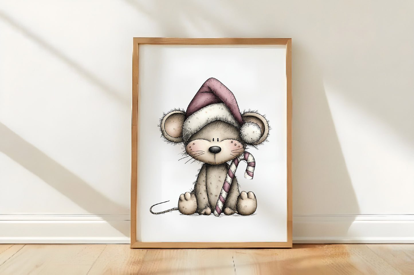 Whimsical Christmas Mouse Clipart PNG Bundle | Cute Watercolor Holiday Mouse Clipart | Festive Winter Mouse PNG