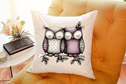 Whimsical Christmas Owl Clipart Cute Holiday Owl PNG Bundle