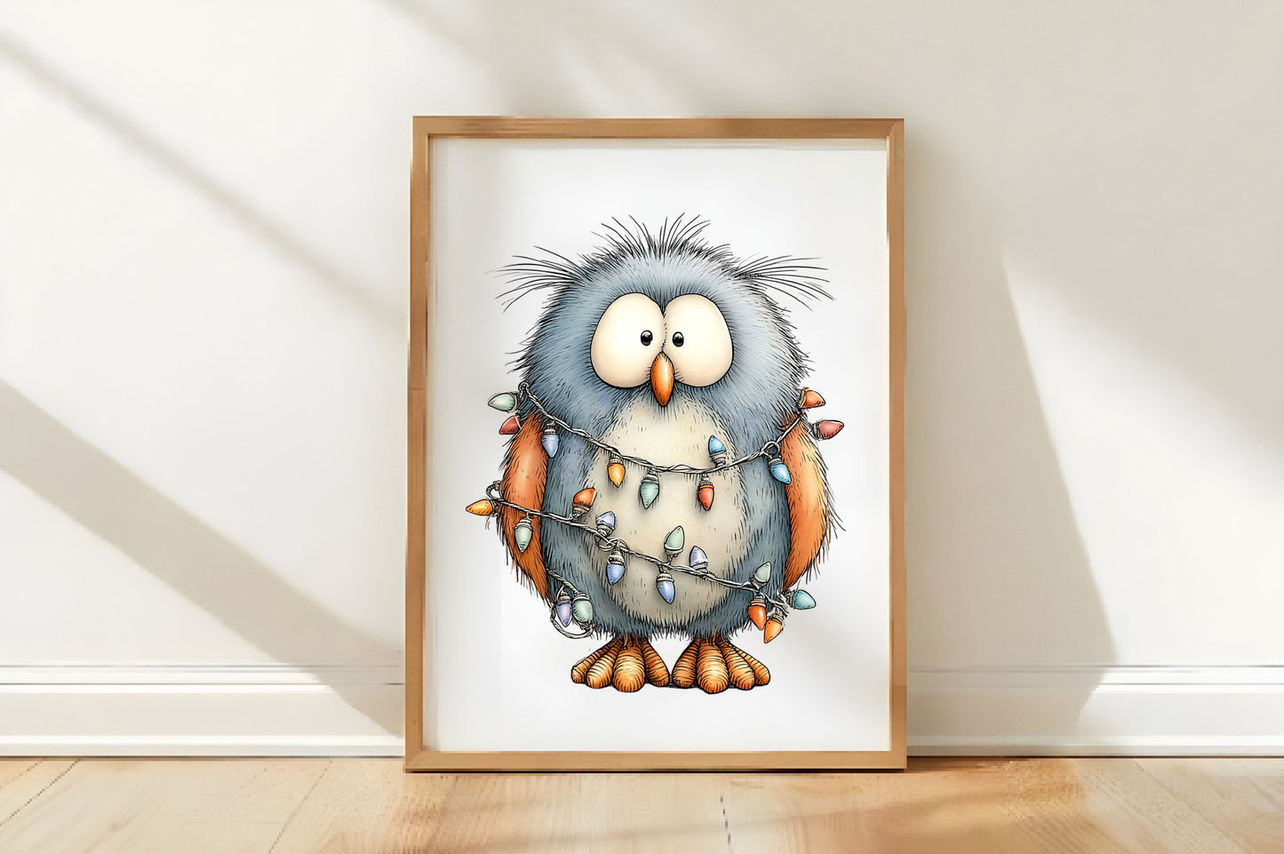 Whimsical Christmas Owl Clipart PNG Bundle | Cute Watercolor Holiday Owl Clipart | Festive Winter Owl PNG