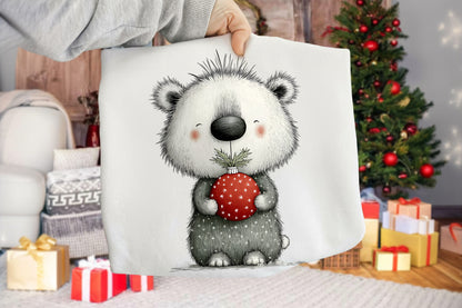Whimsical Christmas Polar Bear Clipart PNG