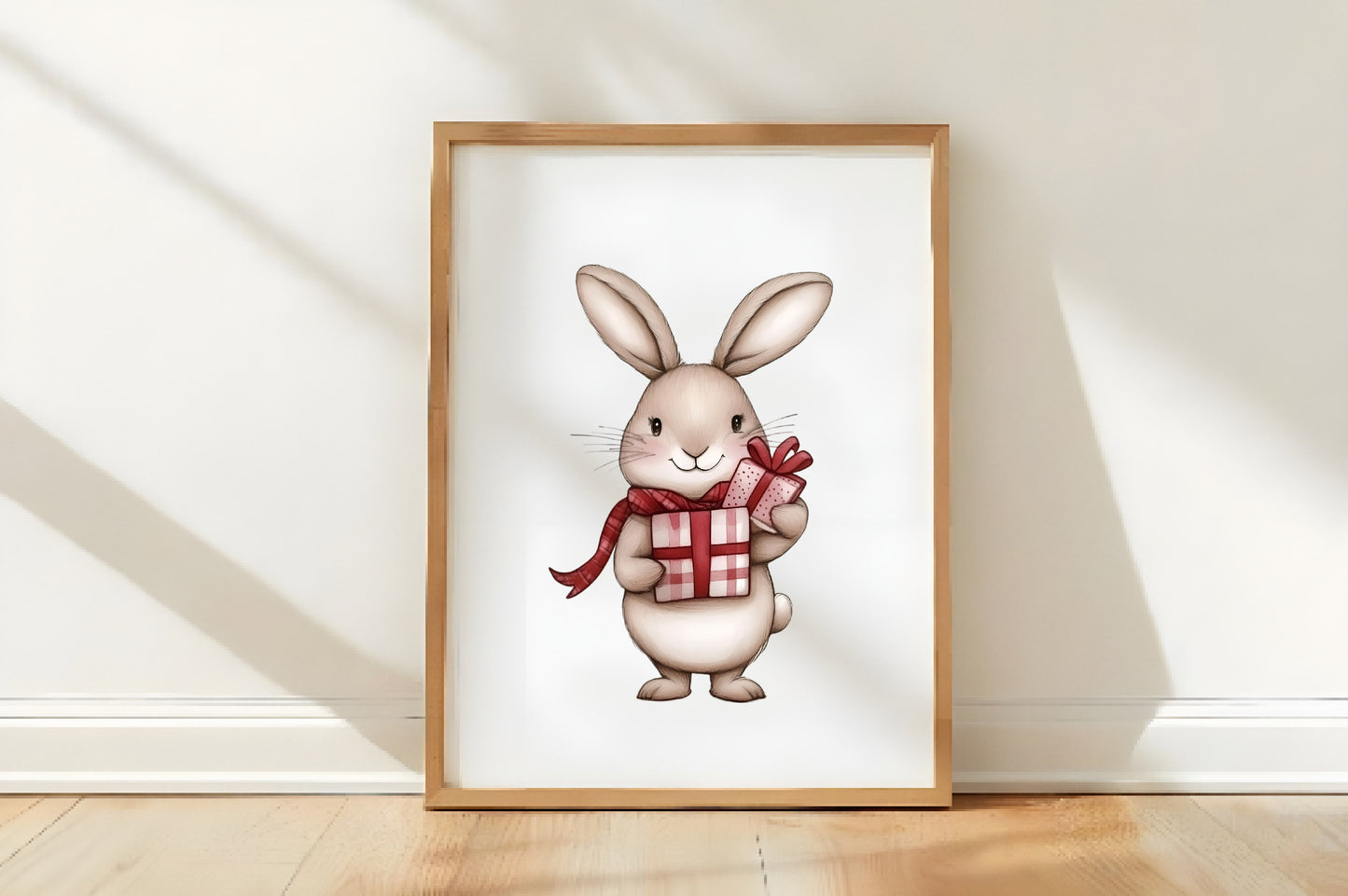 Whimsical Christmas Rabbit Clipart PNG Bundle | Cute Watercolor Holiday Bunny Clipart | Festive Winter Rabbit PNG