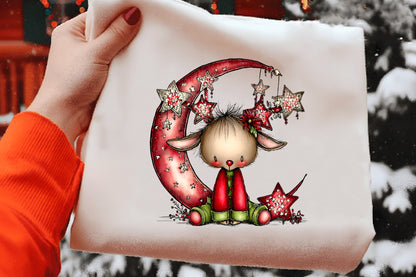 Whimsical Christmas Cute Reindeer Clipart PNG Bundle | Adorable Watercolor Holiday Reindeer | Festive Deer PNG