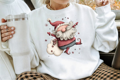 Whimsical Christmas Santa Clipart Cute Holiday Santa PNG Bundle