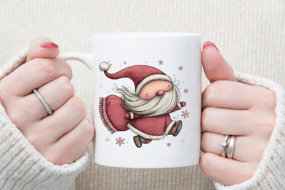Whimsical Christmas Santa Clipart Cute Holiday Santa PNG Bundle