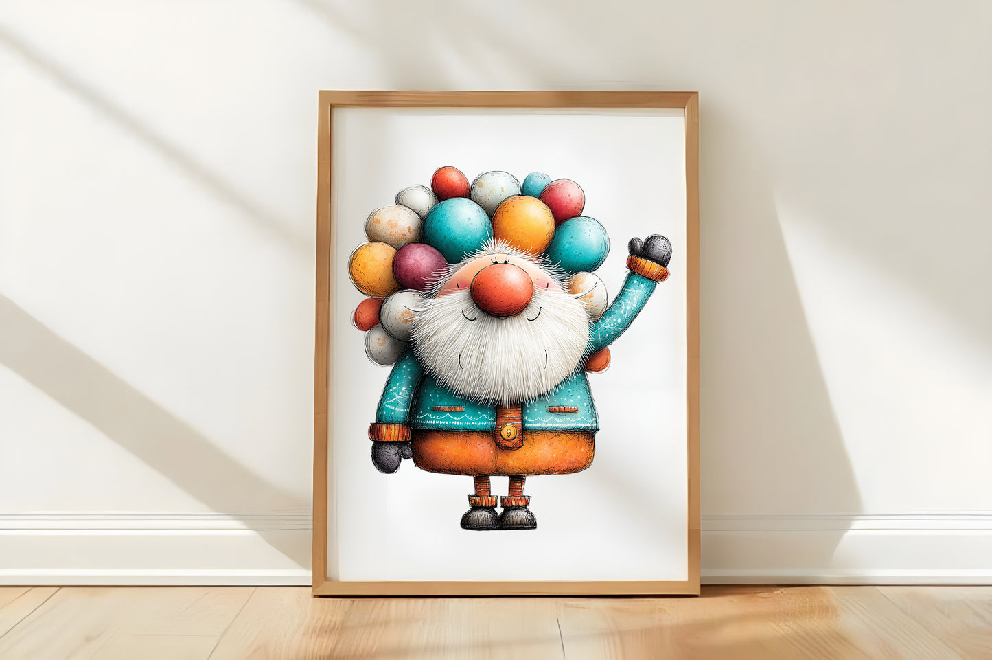 Whimsical Christmas Santa Snowman Clipart Bundle