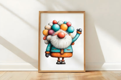 Whimsical Christmas Santa Snowman Clipart Bundle