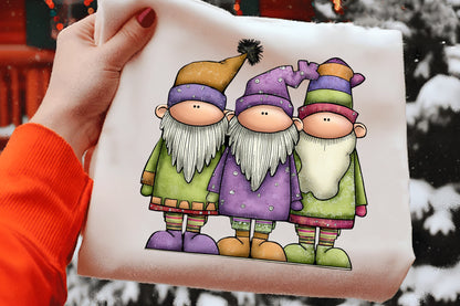 Whimsical Christmas Gnome Santa Clipart PNG