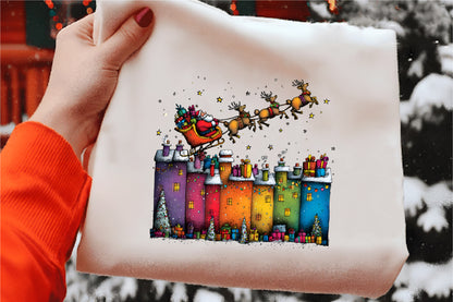 Whimsical Christmas Santa Clipart PNG