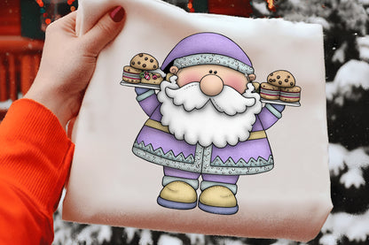 Whimsical Christmas Santa Clipart PNG