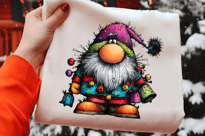 Whimsical Christmas Gnome Clipart PNG Bundle
