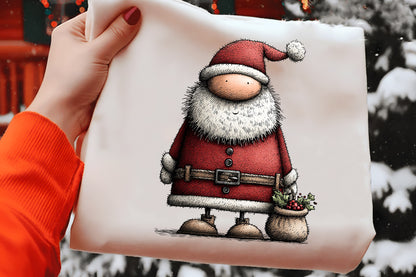 Whimsical Christmas Santa Clipart Bundle