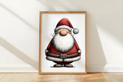 Whimsical Christmas Santa Clipart Bundle