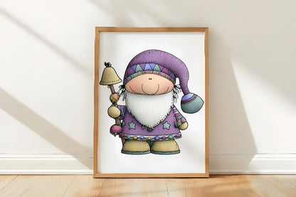 Whimsical Christmas Santa Clipart PNG