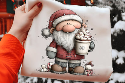 Whimsical Christmas Santa Clipart PNG – 4 Designs