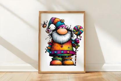 Whimsical Christmas Gnome Clipart PNG Bundle