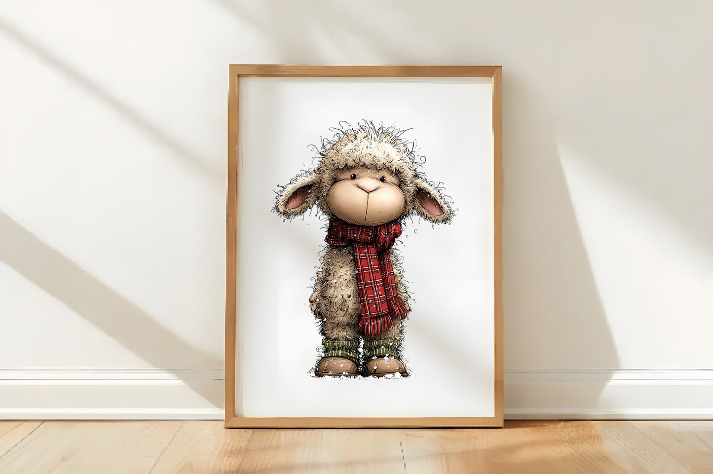 Whimsical Christmas Sheep Clipart PNG Bundle | Cute Watercolor Holiday Sheep Clipart | Festive Christmas Lamb PNG