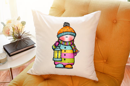 Whimsical Christmas Snowman Clipart Cute Holiday Snowman PNG Bundle